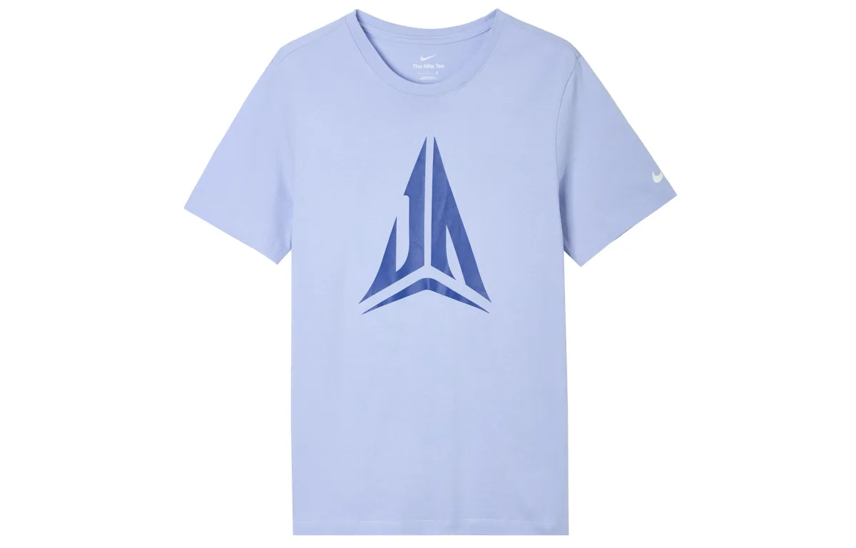 Nike T-Shirts Men's Light Blue Crew Neck Moderate