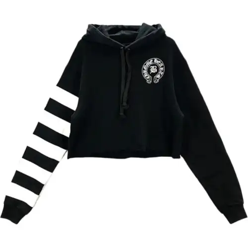Chrome Hearts Sweatshirts Unisex Black Hooded Moderate Regular