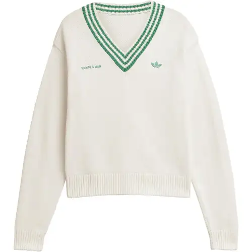 Adidas Originals Sporty & Rich V Neck Sweater