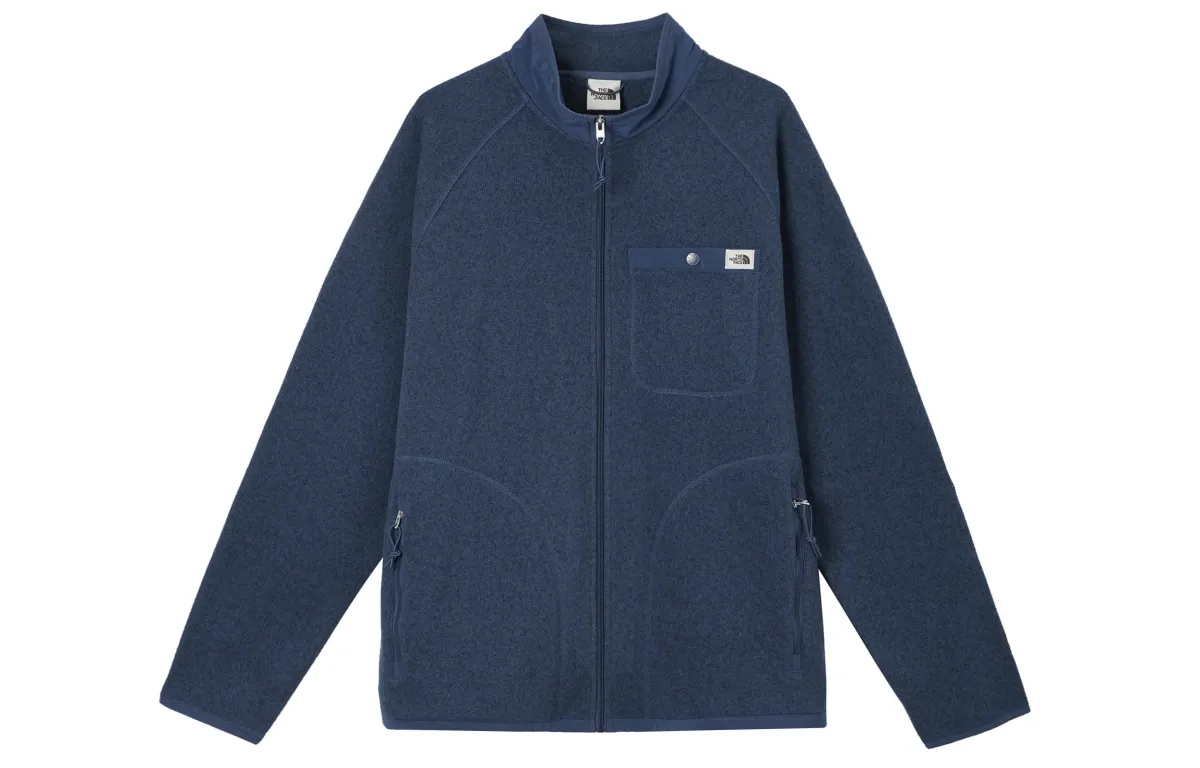 THE NORTH FACE Jackets Men's Dark Blue Stand Collar Moderate Straight Fit