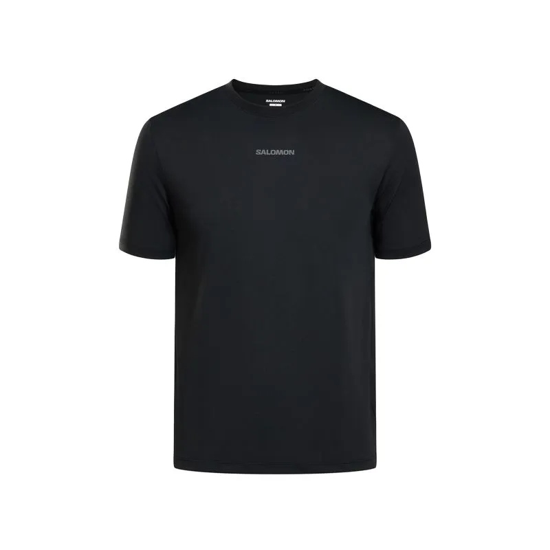 SALOMON T-Shirts Men's Black Crew Neck Moderate