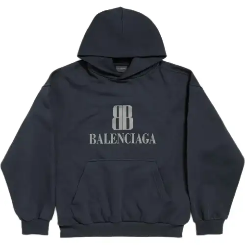 Balenciaga Nano Bb Faded Medium Fit Hoodie