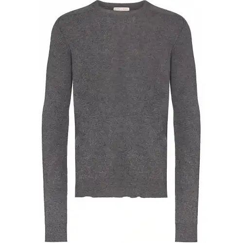Bottega Veneta Sweaters Men's Gray Crew Neck Moderate