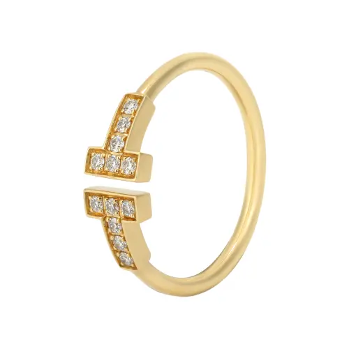 TIFFANY & CO. 18K Gold Diamond Rings Women's