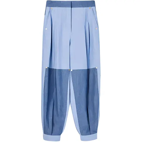 LOEWE Casual Pants Women's Blue Moderate Straight Fit Pants