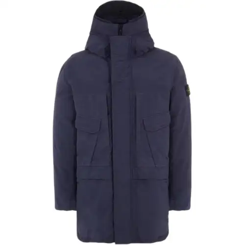 STONE ISLAND Parka Coat Men's Marine Blue