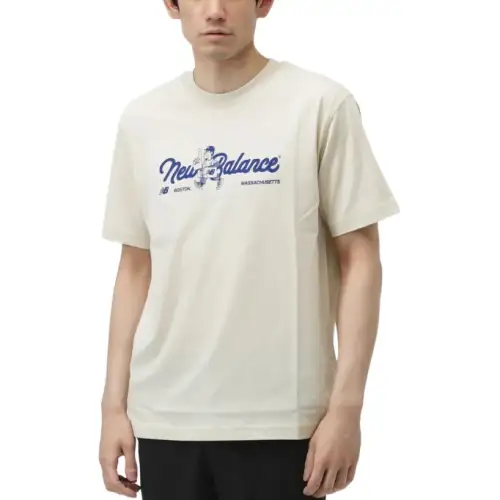 New Balance T Shirts Men's Sand Crew Neck
