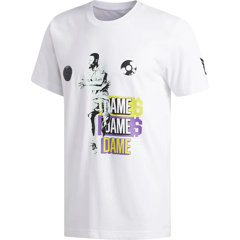 Adidas T-Shirts Men's White Crew Neck Moderate