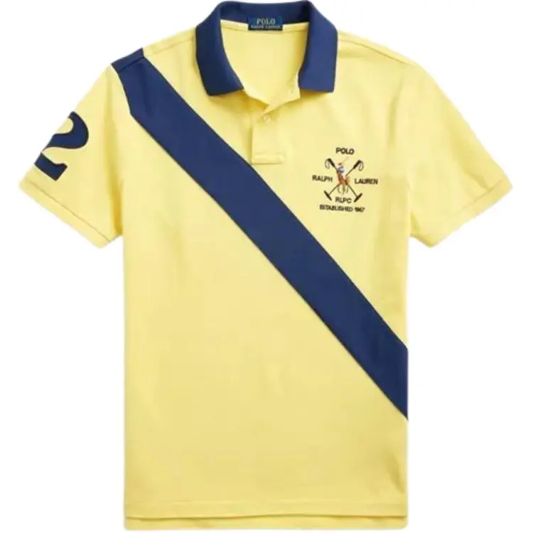 Polo Ralph Lauren Polo Shirt Custom Slim Fit Men's Yellow