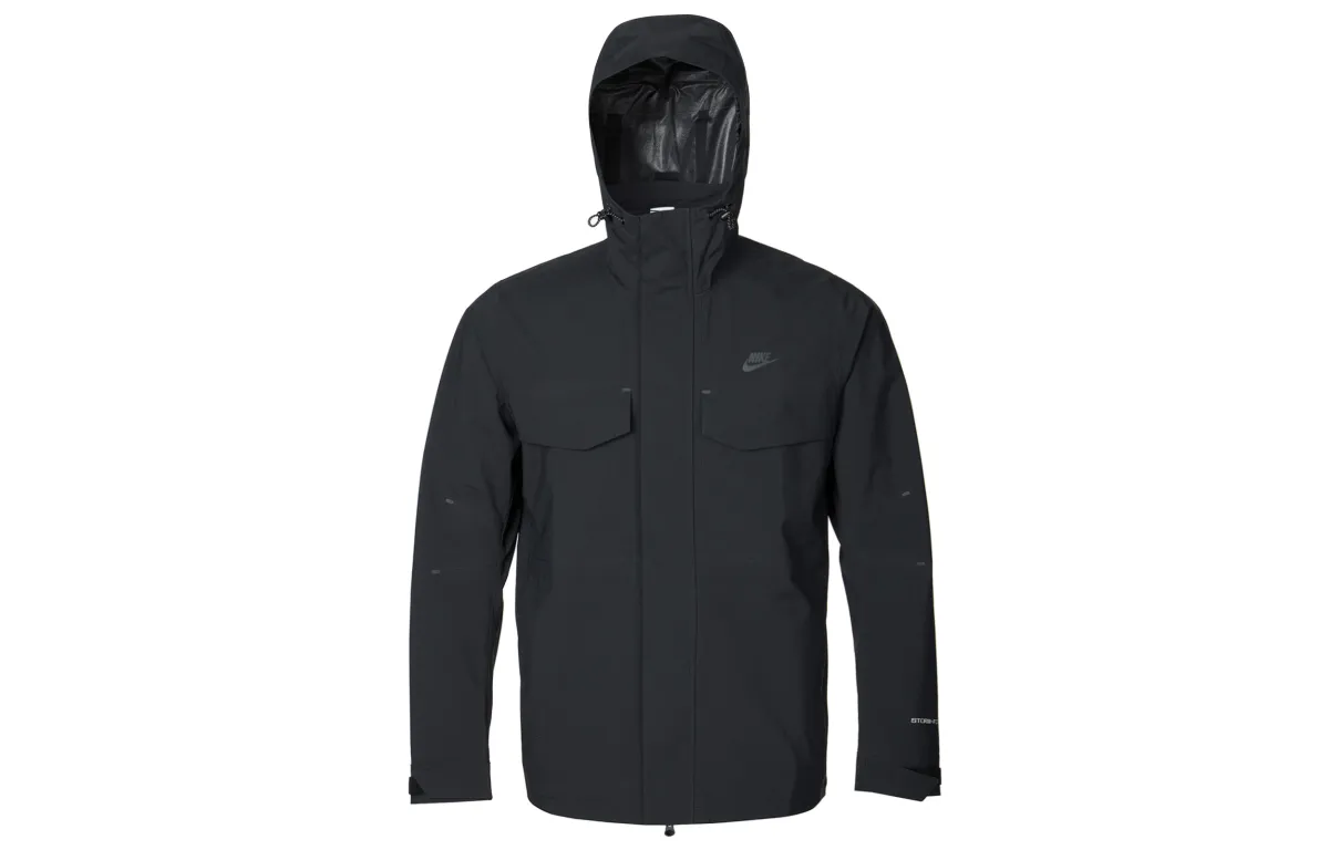 Nike Jackets Men's Black Hooded (Non-detachable) Moderate Straight Fit