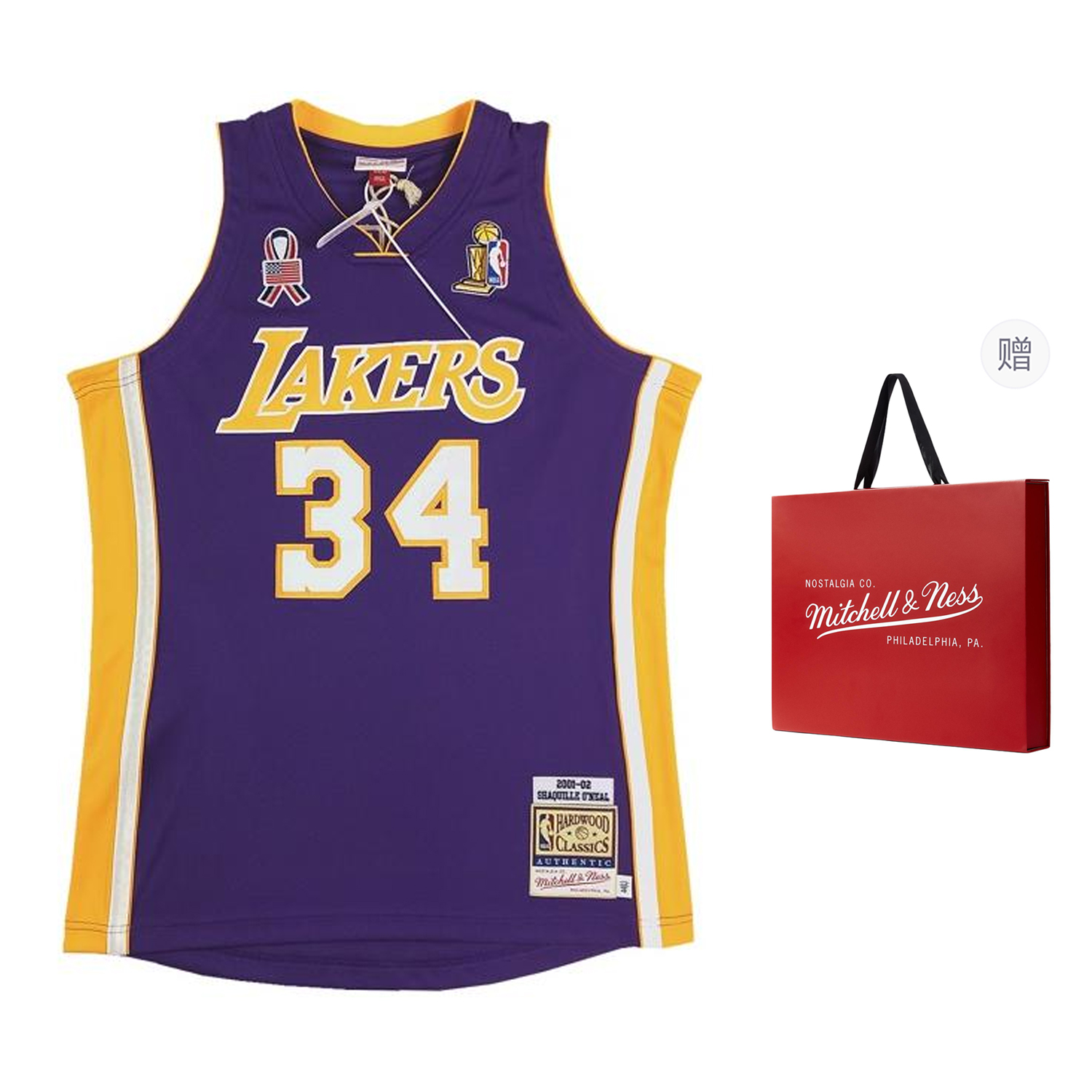 Mitchell Ness «NBA La Lakers 2001 Shaquille O’Neal» Swingman jersey