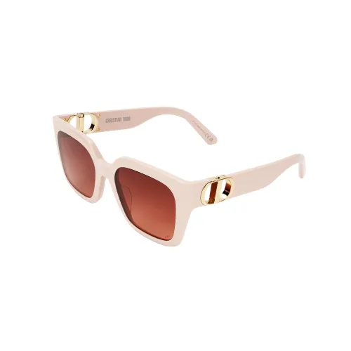 DIOR Acetate Metal Irregular Shape Sunglasses Unisex Pink