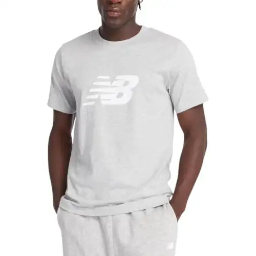 New Balance T Shirts Men's Gray Crew Neck