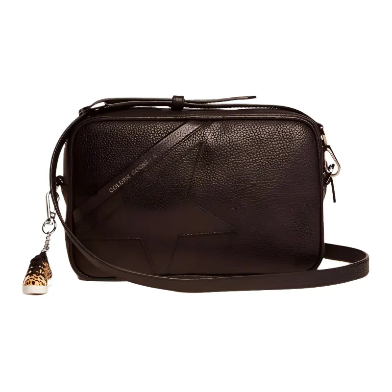 Golden Goose Cow Leather Camera Bag, Shoulder Bag, Crossbody Bag Women's Brown