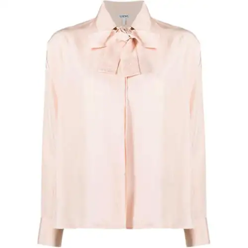 LOEWE Shirts Women's Pink Lapel Moderate Shirt