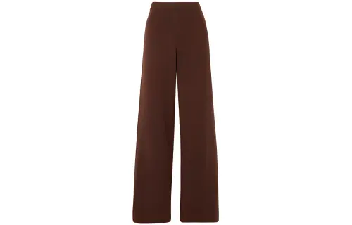 Loro Piana Casual Pants Women's Brown Moderate Wide Leg Pants