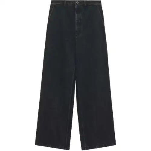 LOEWE Jeans Women's Black Moderate Straight Fit Pants