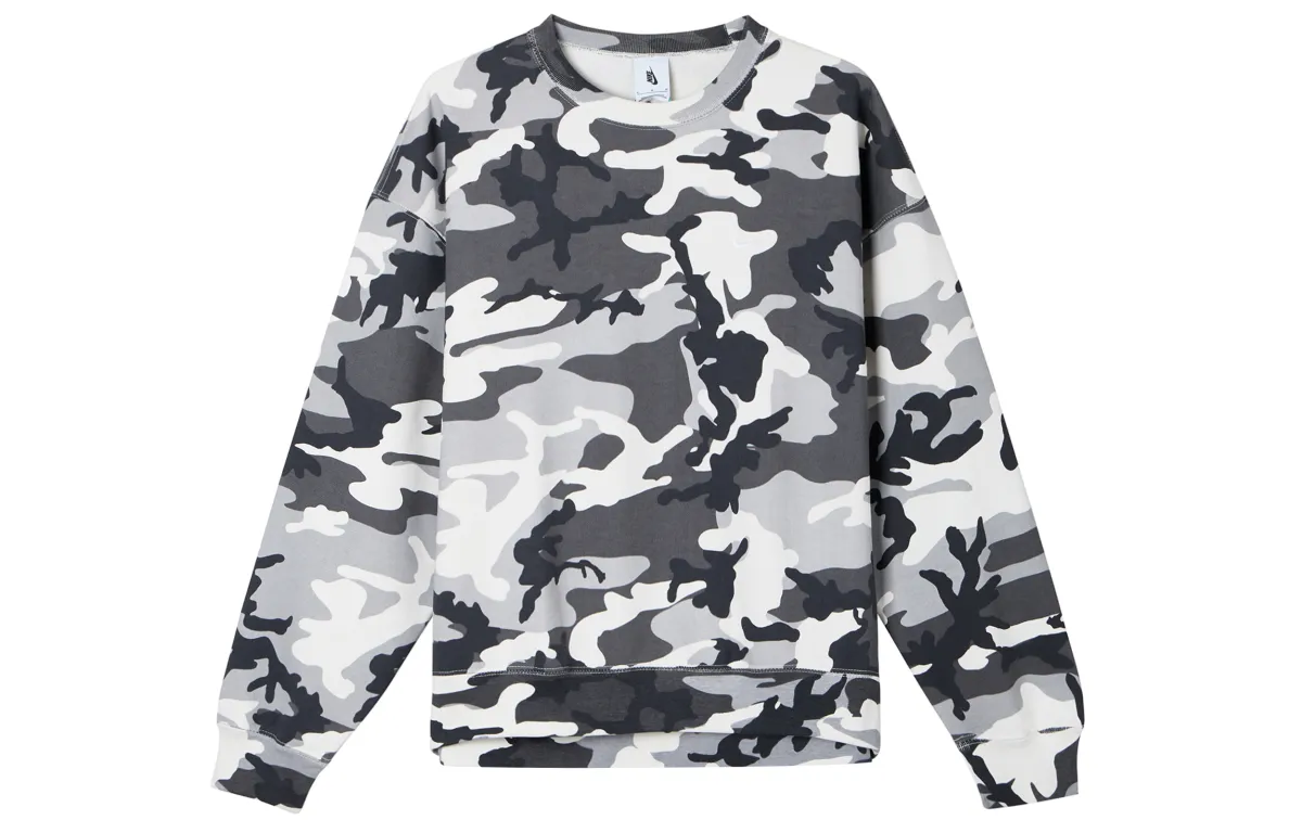 Nike Sweatshirts Men's Gray Crew Neck Moderate Regular