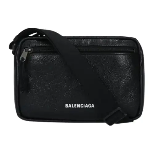 Balenciaga Leather Shoulder Bag, Crossbody Bag Women's Black