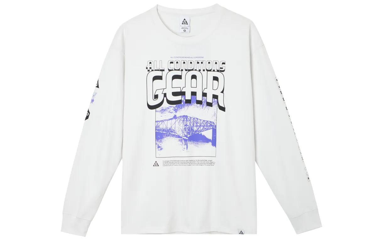 Nike ACG T-Shirts Men's White Crew Neck Moderate