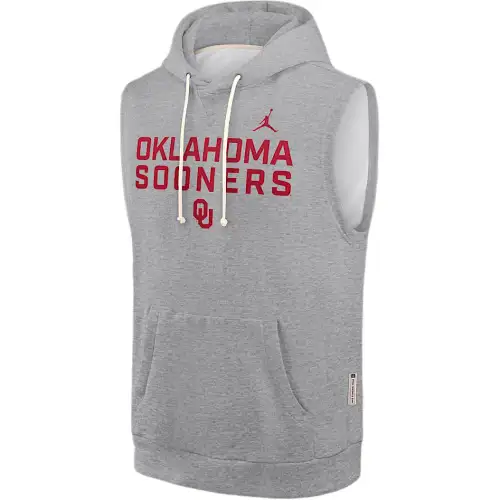 Jordan Oklahoma Sideline Men's Jordan Brand Dri FIT College Sleeveless Pullover Hoodie