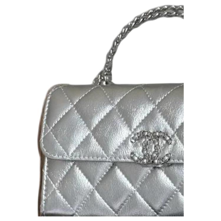 Женская сумка Chanel Kelly 25S (серебристая) — фото 5