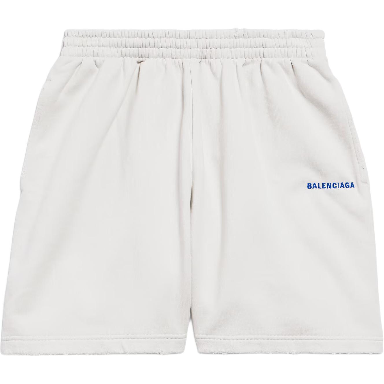 Мужские шорты Balenciaga (бело-синие)