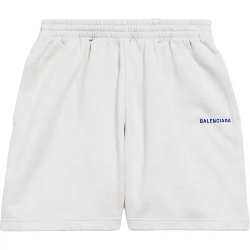 Balenciaga Embroidered Fleece Shorts