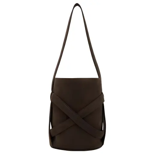 THE ROW Bucket Style One Shoulder Handbag Mini Women's Brown