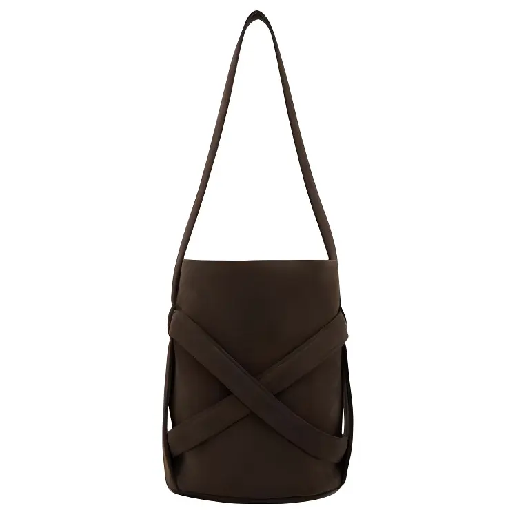 THE ROW Bucket Style One Shoulder Handbag Mini Women's Brown