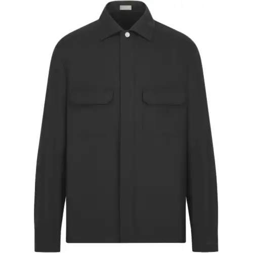 DIOR Icon Shirts Men's Black Lapel Moderate Other