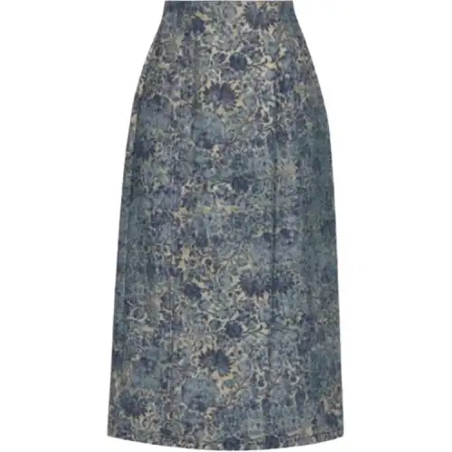 DIOR Casual Long Skirts Women's Blue Moderate Mid Length Other