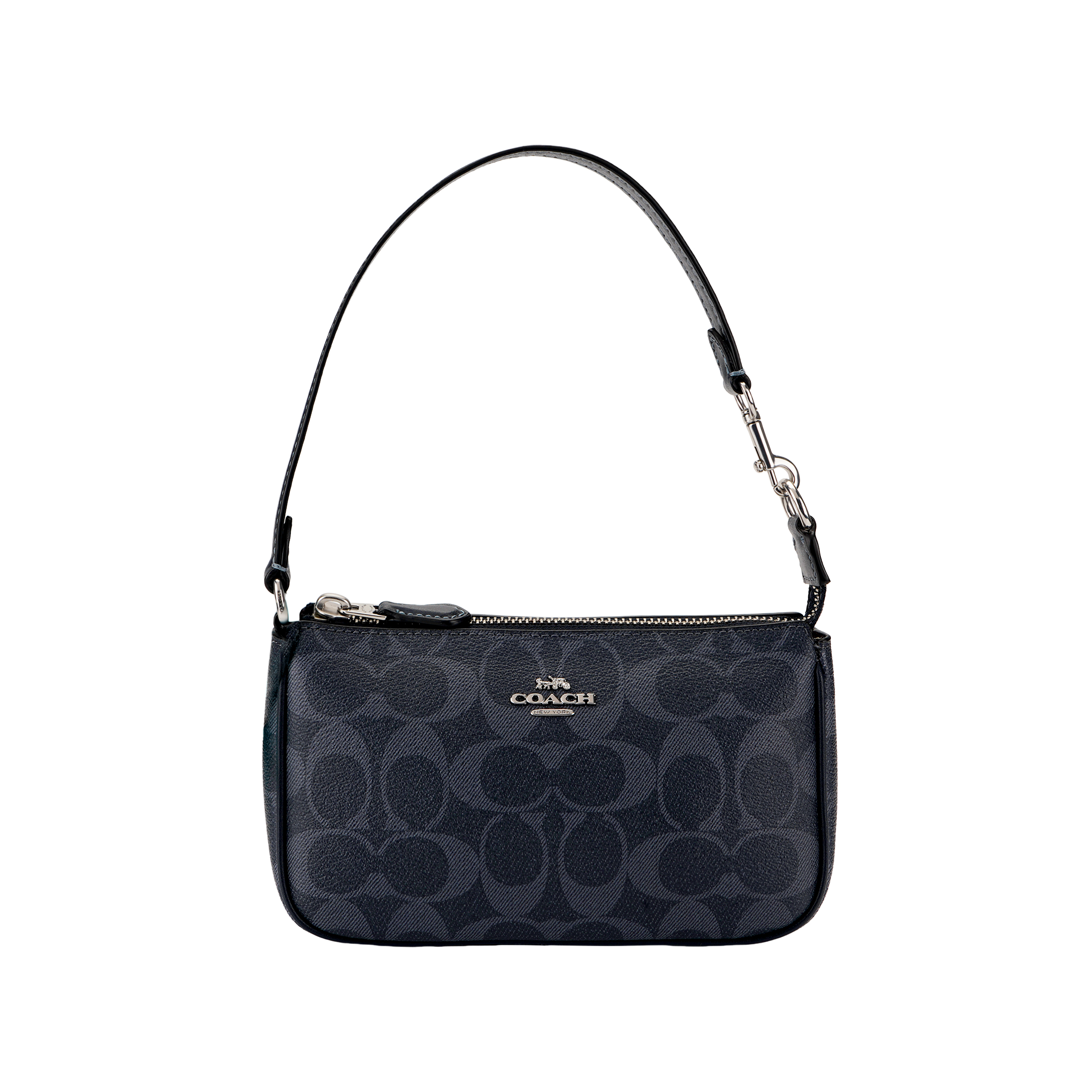 COACH Nolita PVC Pochette, Shoulder Bag, Clutch Small Women's Denim Blue & Midnight Blue & Marine Blue