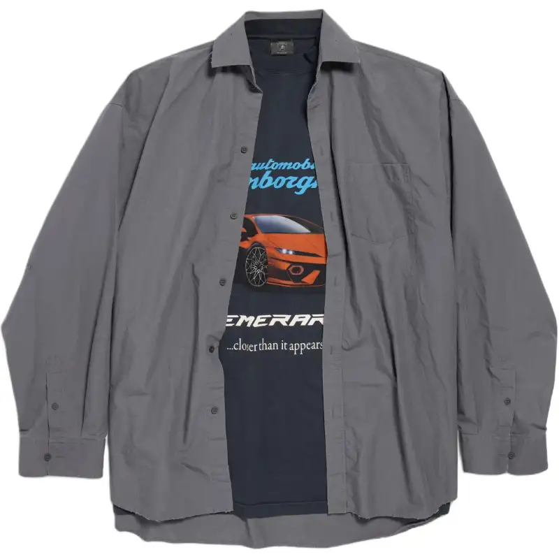 Balenciaga X Automobili Lamborghini Layered Poplin Shirt