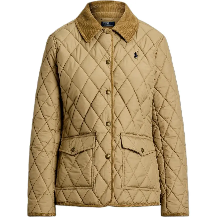 Polo Ralph Lauren Puffer Jacket Straight Fit Version Women's Desert Khaki