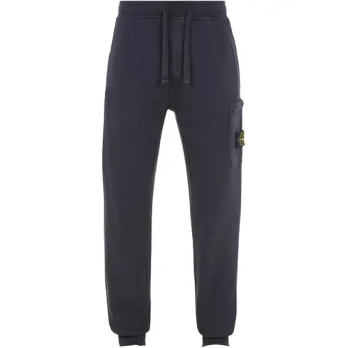 STONE ISLAND Knitted Sweatpants Men's Blue