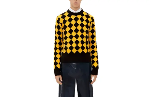 Bottega Veneta FW23 Sweater Men's Yellow Black