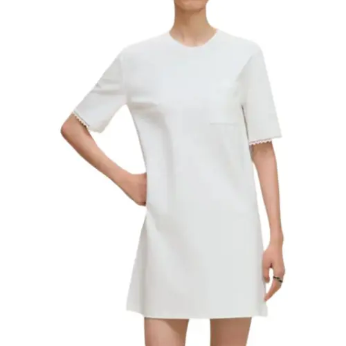 HERMES FW25 Short Sleeved Dress Women's White