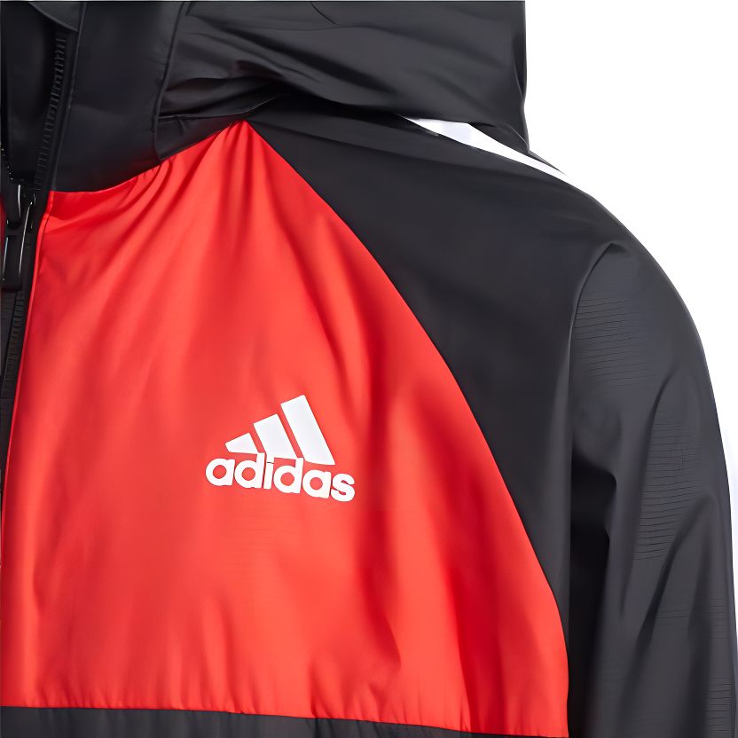 Куртка adidas Logo (черная с цветными вставками) — фото 3