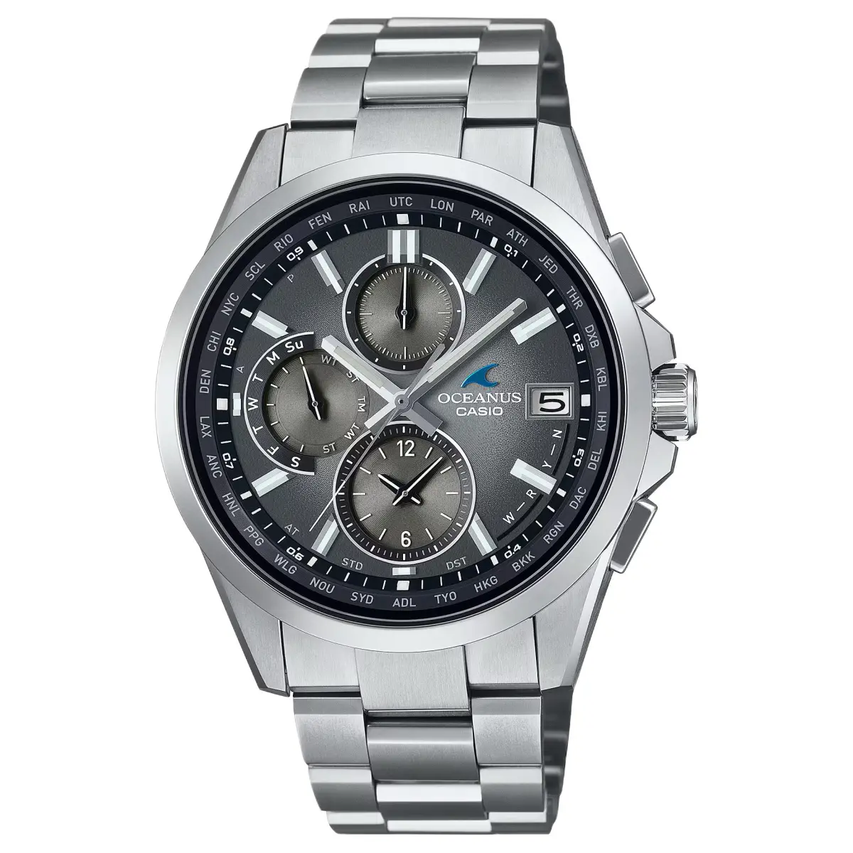 CASIO RETRO TONE Poseidon Collection ['100', 301050]m Waterproof Solar Quartz Movement Titanium Strap