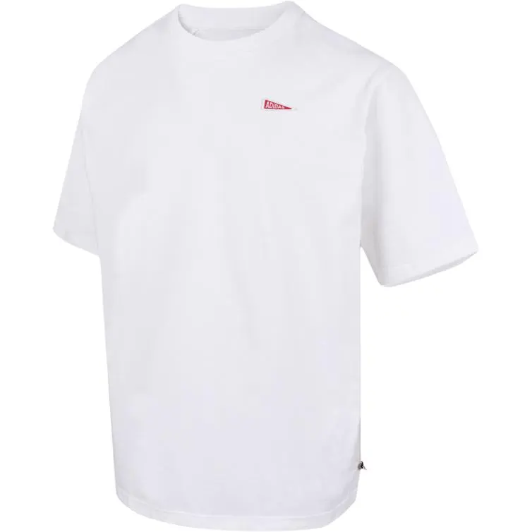 Adidas T-Shirts Men's White Crew Neck Moderate