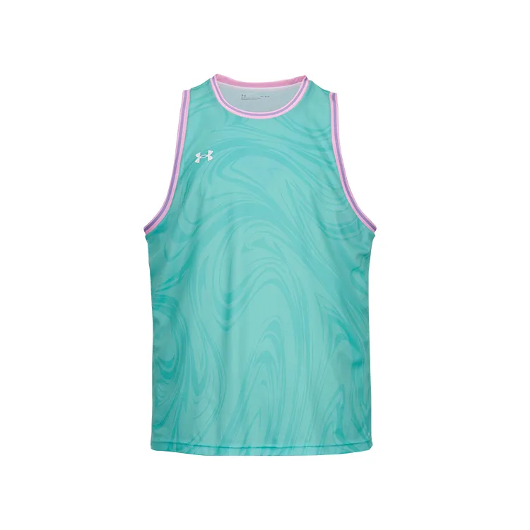 Under Armour Basketball Jersey Men's Light Green/Pink Purple Edge