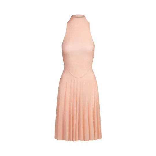 Skims SS25 MILKY SHEER HIGH NECK MIDI DRESS Sleeveless Dress Women's