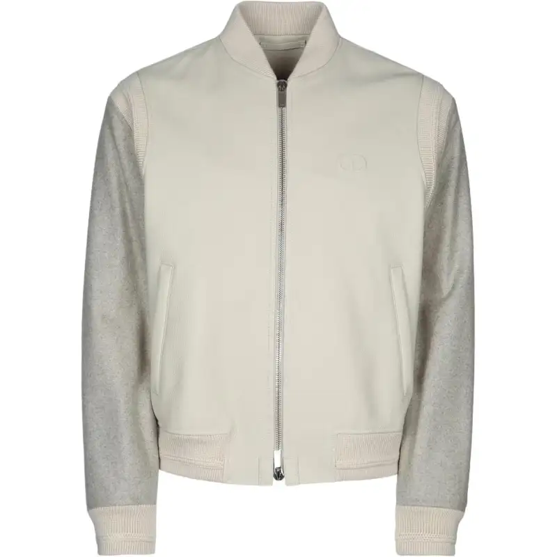 DIOR Homme Logo Embroidered Zip Up Jacket