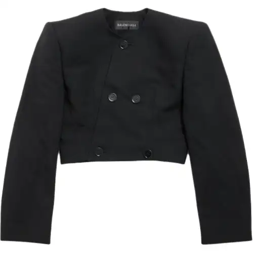 Balenciaga Jackets & Coats Slim Fit Women's Black