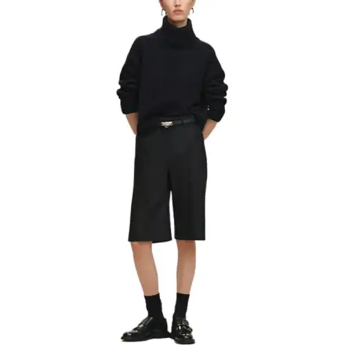 HERMES Cashmere Sweater Women's Blue Black