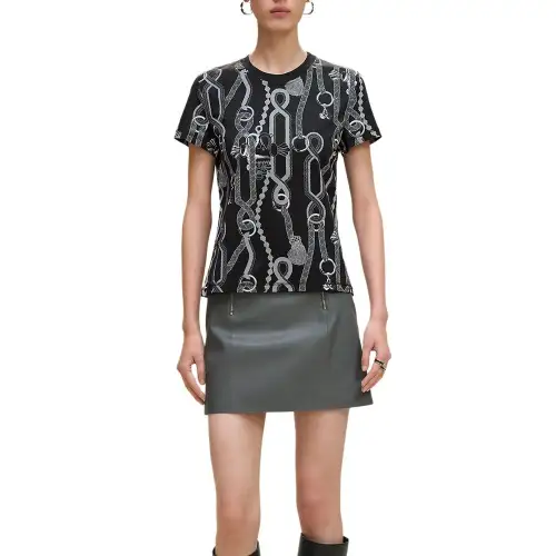 HERMES FW25 Regular T Shirt Women's Charcoal Gray