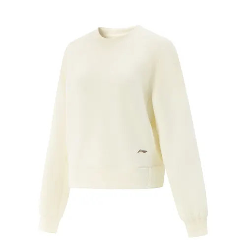 Li Ning Fitness Series Sweatshirt Women's Mother Of Pearl White