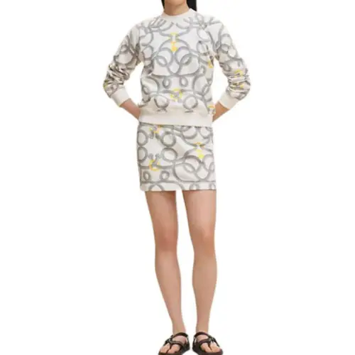 HERMES FW25 Casual Short Skirts Women's Gray White