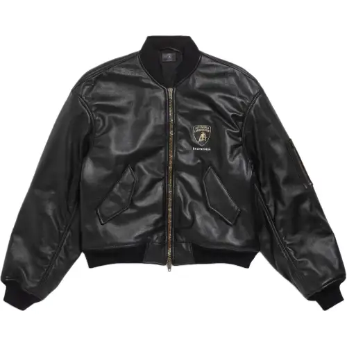 Balenciaga x AUTOMOBILI LAMBORGHINI Puffer Jacket Loose Fit Unisex Black